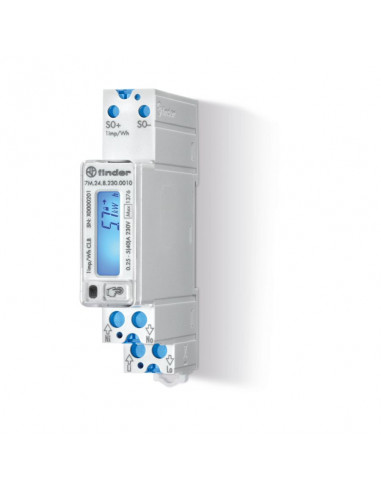 Compteur d'énergie monophasé 5 à 40A digital MID 429182 FINDER 7M2482300010PAS