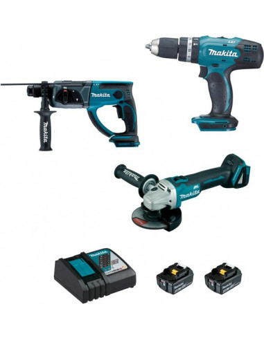 DHP453+DGA504+DHR202+BL1840BX2+DC18RC MAKITA DLX3136M