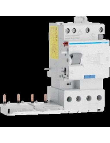 Bloc différentiel double sortie 4P 25A 300mA type AC 50/60Hz HAGER BFC828