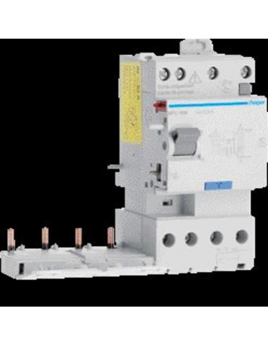 Bloc différentiel double sortie 4P 25A 300mA type haute immunité 50/60Hz HAGER BFH828