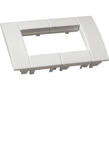 Support d'appareillage 45x45 double noir pour goulottes alu HAGER GT4529011
