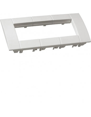Support d'appareillage 45x45 triple noir pour goulottes alu HAGER GT4539011