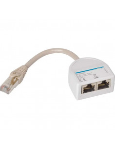 Eclateur de port 2 fils vers 2 RJ45 pour Modbus agardio HAGER HTG469H