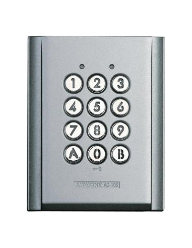 Clavier saillie antivandale retro eclaire 100 codes 2 relais 12/24vca cc AIPHONE AC10S 120150