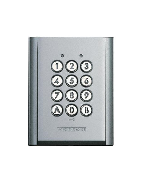 Clavier saillie antivandale retro eclaire 100 codes 2 relais 12/24vca cc AIPHONE AC10S 120150