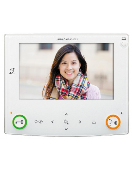 Moniteur couleur mains libres écran 7" avec boucle magnétique & zoom multi zones AIPHONE GT1C7L 200251
