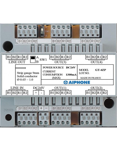 Distributeur d'étages 4 directions pour Alimentation ps2420dm pour moniteurs gt wi-fi GT4ZP AIPHONE 200419