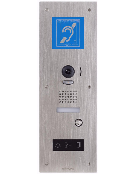 Platine vidéo inox encastrée synthèse vocale pictos & boucle magnétique moniteur maître JP4MED. AIPHONE JPDVFLBM 130338