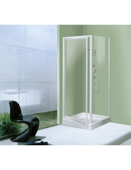 INES PANNEAU DOUCHE FIXE 80 EXTERIEURE 78 GRANITE BLANC ALUTRADE PLEIN SUD INESFC80-6A