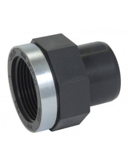 Réduction mixte taraudée 2" PVC anthracite D.50/63 mm NICOLL RTR63