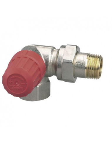 CORPS DE ROBINET DANFOSS ANGLE A GAUCHE LAITON NICKELE RA-N