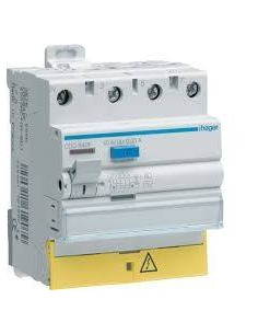 Interrupteur Différentiel 4 Pôles 40A 30MA Type AC Bornes Décalées HAGER CDC840F