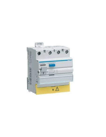 Interrupteur Différentiel 4 Pôles 40A 30MA Type AC Bornes Décalées HAGER CDC840F
