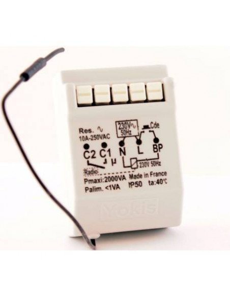 Micromodule Télérupteur 10A radio Power Yokis