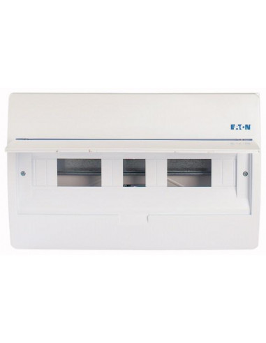 Coffret encastré IP40 1 rangée 18 mod porte blanche 000281699 EATON BC-U-1/18-TW-ECO