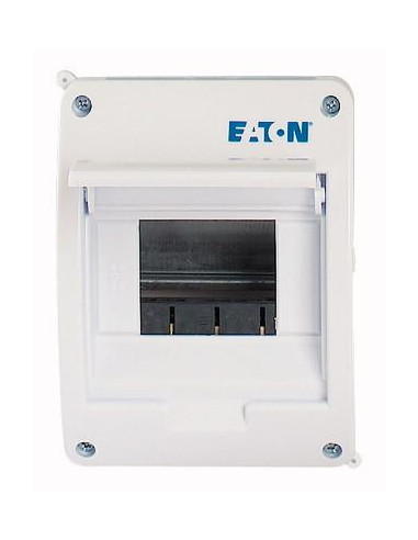 Coffret encastré IP40 1 rangée 5 mod porte blanche 000281696 EATON BC-U-1/5-TW-ECO