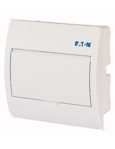 Coffret encastré IP40 1 rangée 8 mod porte blanche 000281697 EATON BC-U-1/8-TW-ECO