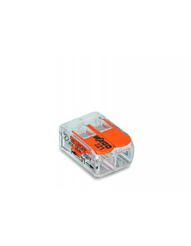 PACK 100 BORNES 2 ENTRÉES A LEVIER WAGO 221-412