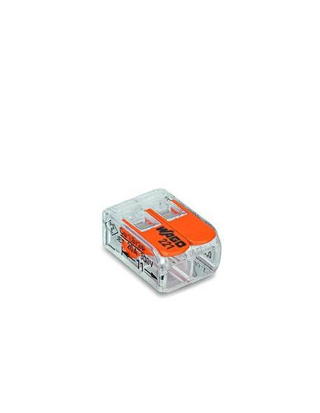 PACK 100 BORNES 2 ENTRÉES A LEVIER WAGO 221-412