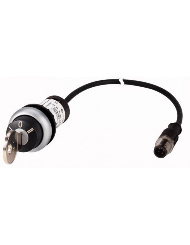 Bouton-poussoir à clé classique à rappel 3 positions MS1 2 N/O câble (noir) avec connecteur m1 EATON C22-WS3-MS1-K20-P1