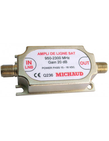 Amplificateur satellite de ligne de 20 décibels MICHAUD Q236