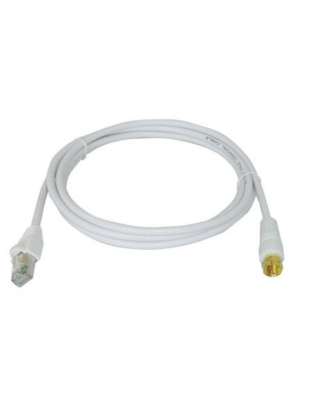 Cordon RJ45/Fiche F SAT Longueur 2 mètres MICHAUD Q296