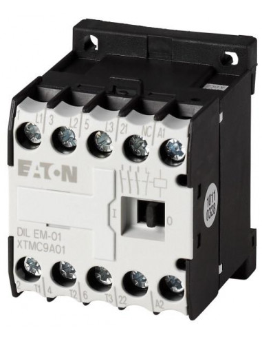 Contacteur de puissance 3p+1O 4kW/400V/AC3 EATON DILEM-01(240V50HZ)