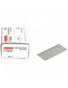 Clous brads T 16 Ga galvanisés pour cloueurs (GF600, DBN600, SKN16, NT65A, IM65)MAKITA F-34014