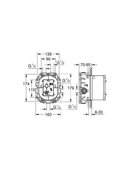 Grohe Rapido T Corps d'encastrement pour mitigeur thermostatique GROHE 35500000